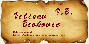 Velisav Beoković vizit kartica